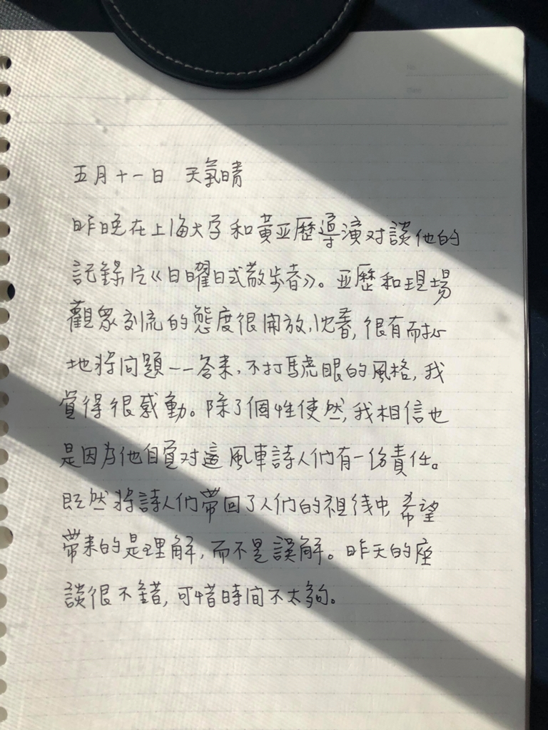 張惠菁, 手寫日記