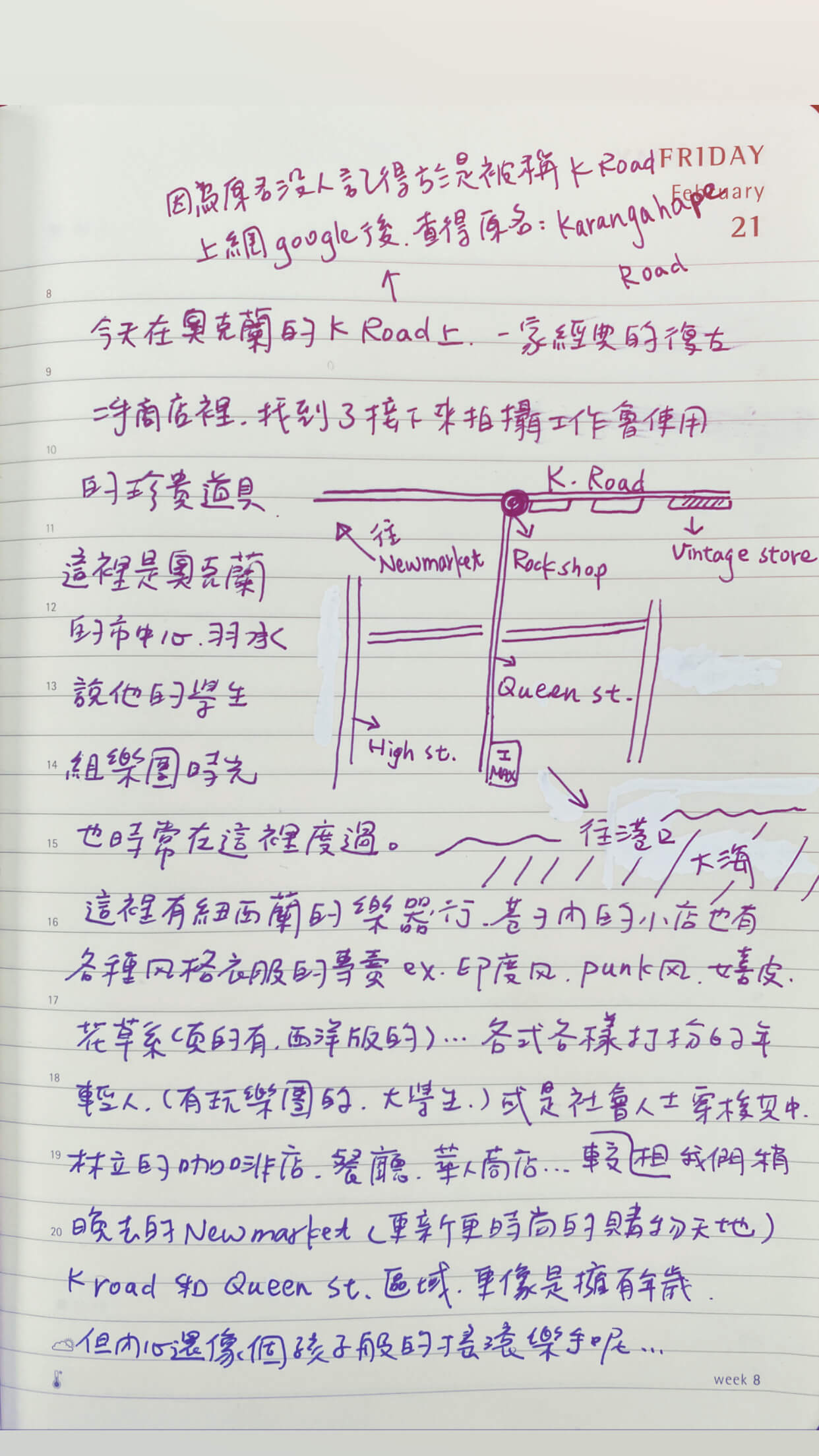 手寫日記｜2月｜原子邦妮｜2/21