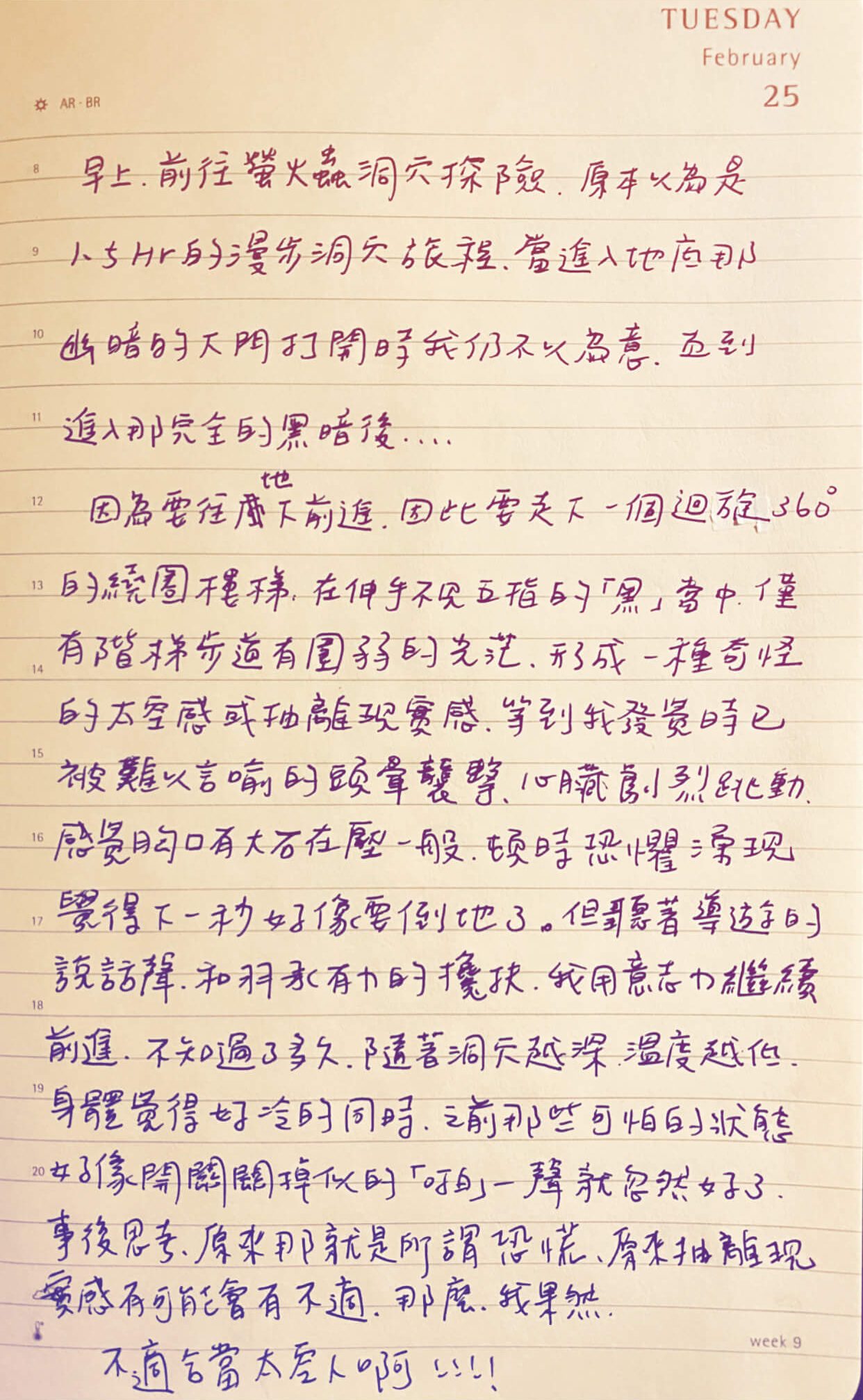 手寫日記｜2月｜原子邦妮｜2/25